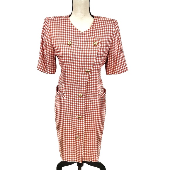 Vintage Dresses & Skirts - Vintage Barami Dress Checkered